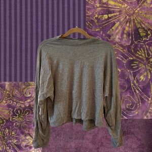 Aerie Gray Long Sleeve Women's Top